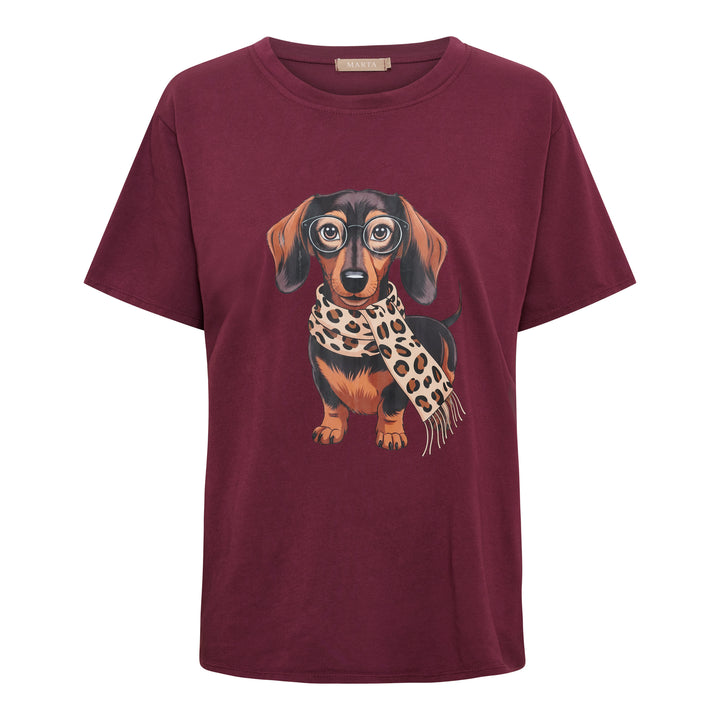 MARTA DU CHATEAU - T-SHIRT - INGE 0532 -  BORDEAUX