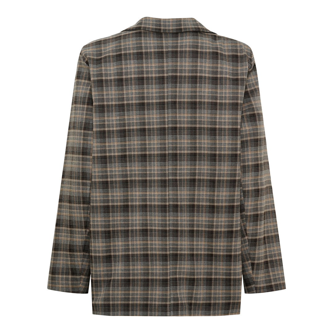 MARTA DU CHATEAU - BLAZER - CHARM 15502 CHECK - GREY