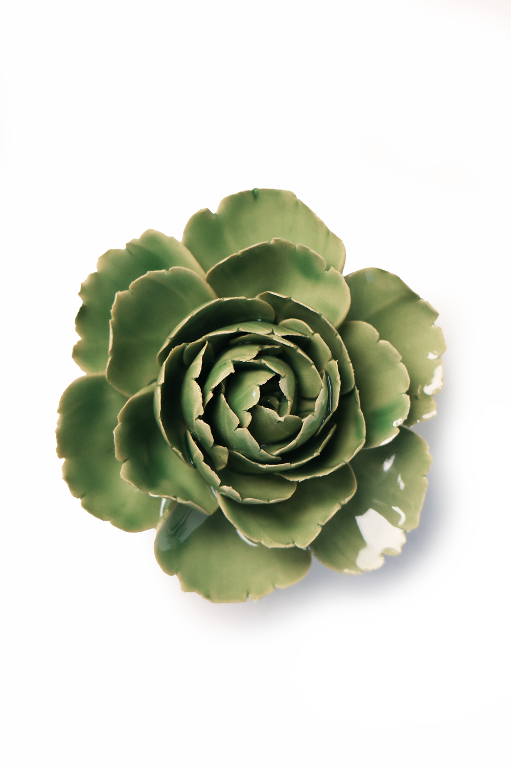 CHIVE CERAMICS - KERAMISK VÆGBLOMST - GRØN ENGELSK ROSE