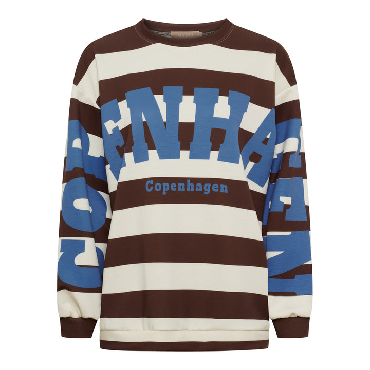 MARTA DU CHATEAU - SWEATSHIRT - NERINA 22659S - CHOCO/JEANS BLUE