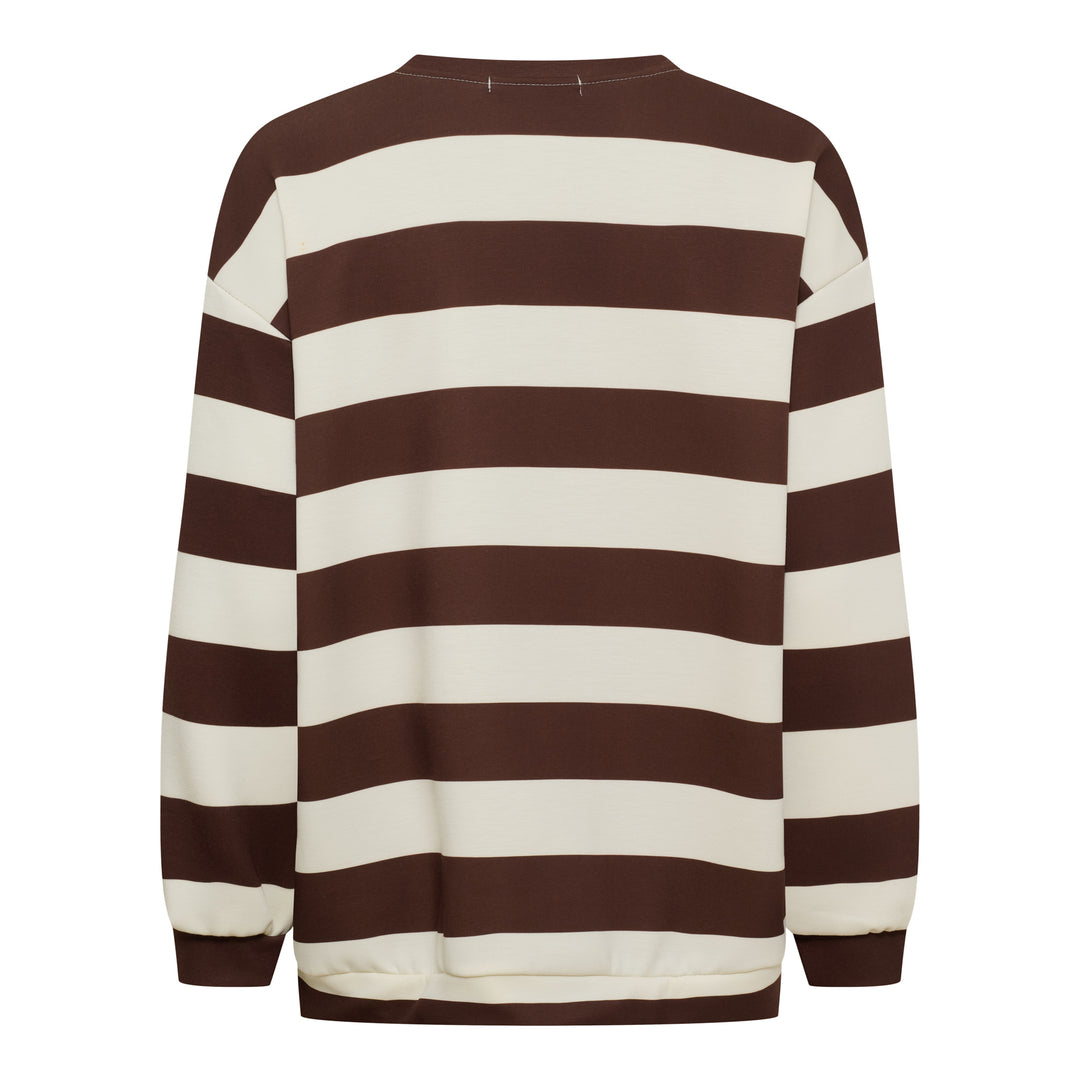 MARTA DU CHATEAU - SWEATSHIRT - NERINA 22659S - CHOCO/JEANS BLUE