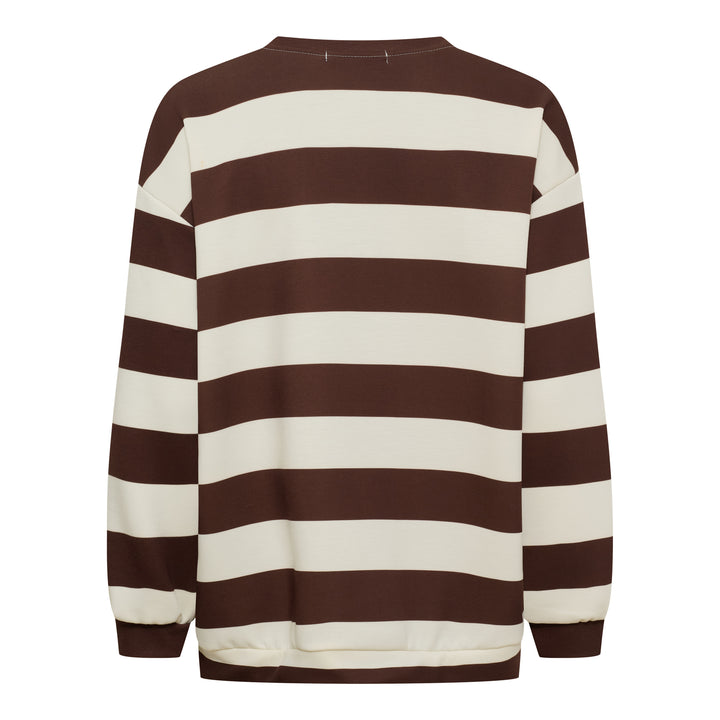 MARTA DU CHATEAU - SWEATSHIRT - NERINA 22659S - CHOCO/JEANS BLUE