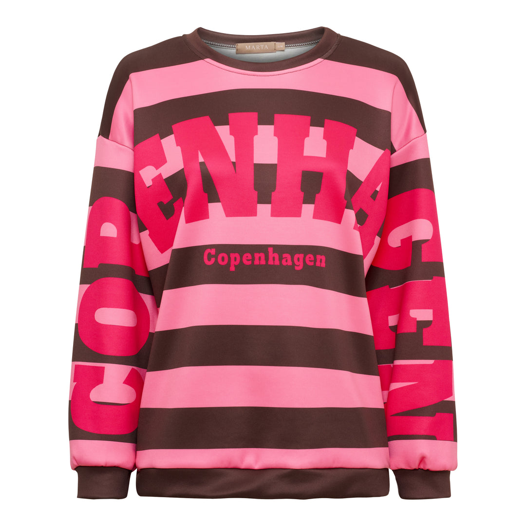 MARTA DU CHATEAU - SWEATSHIRT - NERINA 22659S - MORO/PINK