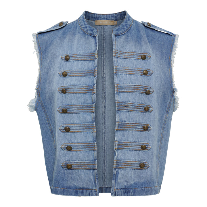 MARTA DU CHATEAU - VEST - HOLIDAY - 268678 - DENIM