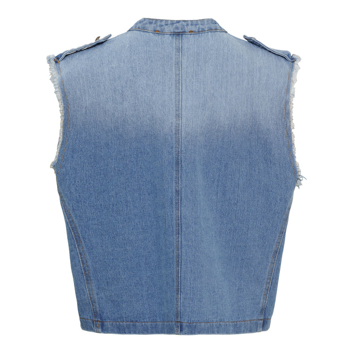 MARTA DU CHATEAU - VEST - HOLIDAY - 268678 - DENIM