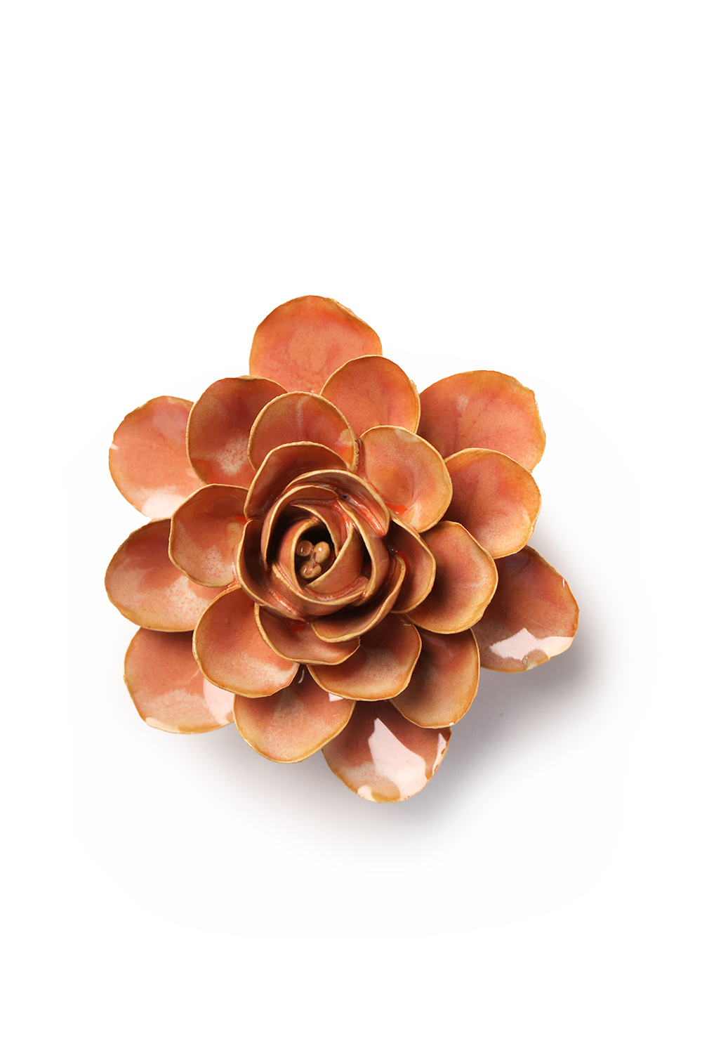 VÆG KERMIK BLOMST - Ferskenlyserød begonia