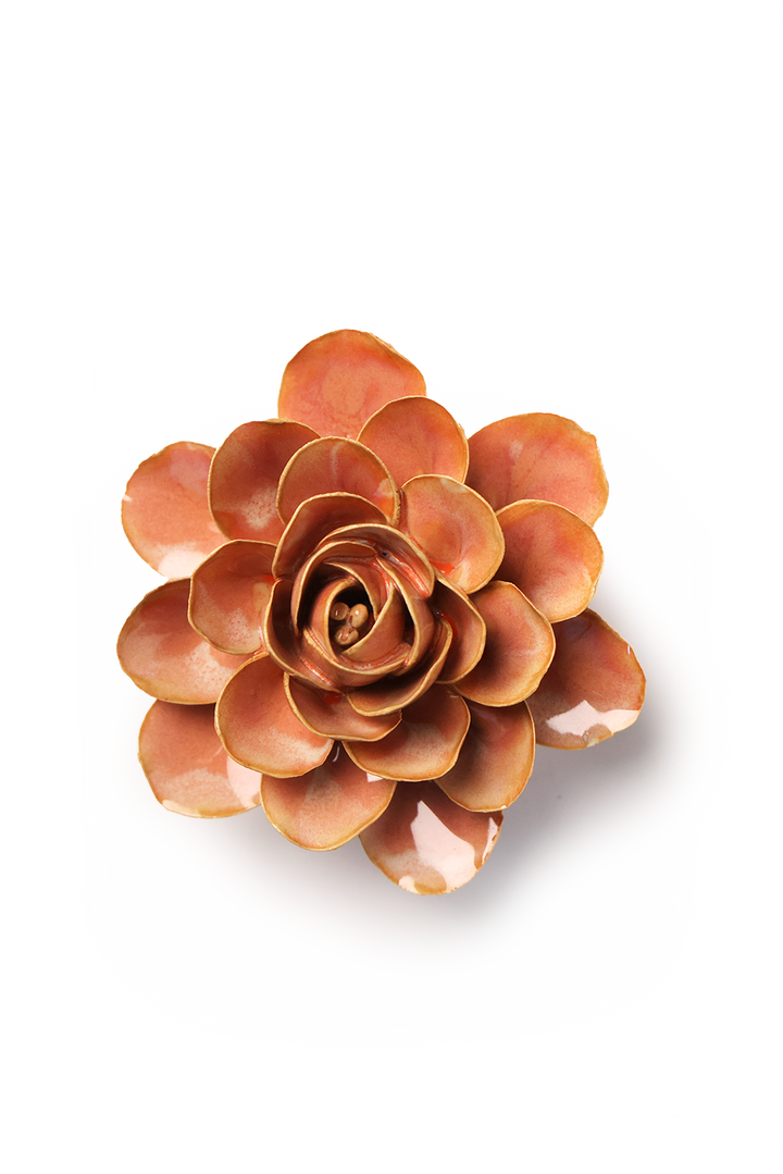 VÆG KERMIK BLOMST - Ferskenlyserød begonia