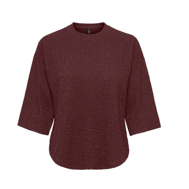 ONLY - TOP - MILLA 15384154 - DECADENT CHOCOLATE/SILVER GLITTER