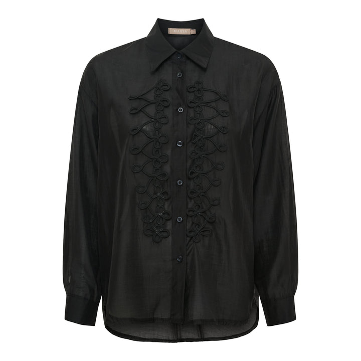 MARTA DU CHATEAU - SKJORTE - SECRET 68974 - BLACK