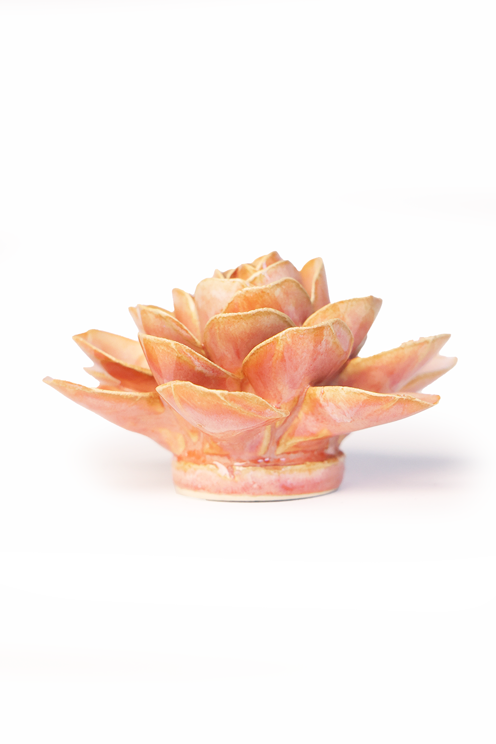 VÆG KERMIK BLOMST - Ferskenlyserød begonia