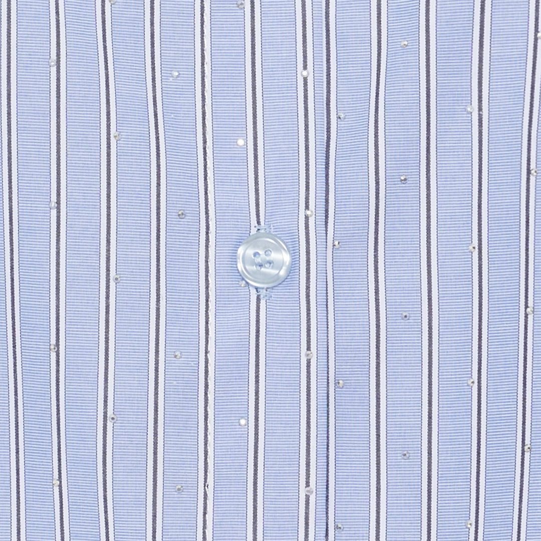 MARTA DU CHATEAU - SKJORTE - VELOURA 8199 - BLUE STRIPE
