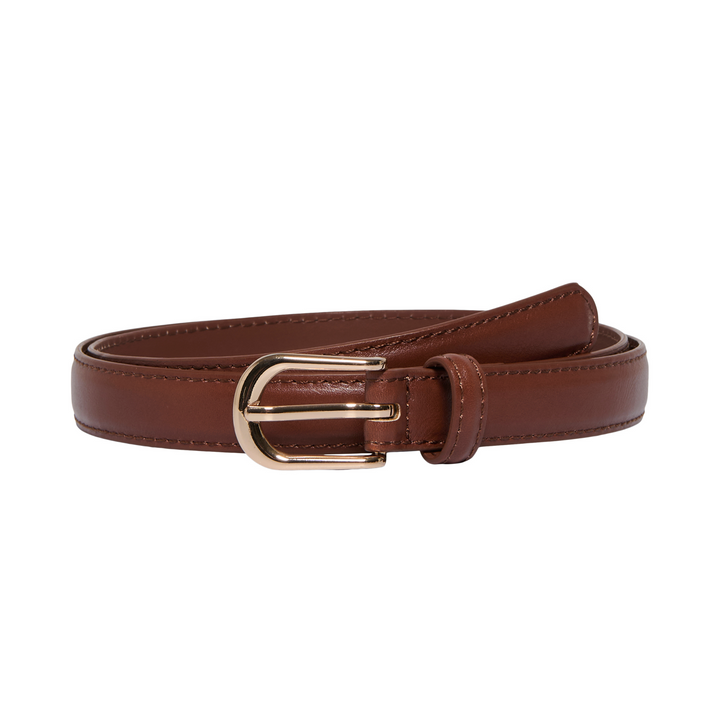 ONLY - BÆLTE - HAZEL PU 15368676 - COGNAC/GOLD BUCKLE