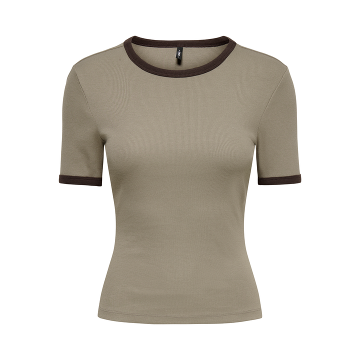 ONLY - T-SHIRT - VAL 15384169 - WALNUT/COFFEE BEAN CONTRAST