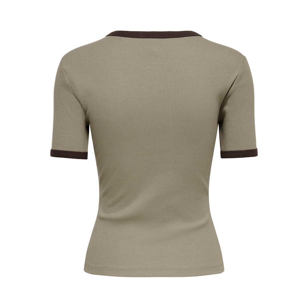 ONLY - T-SHIRT - VAL 15384169 - WALNUT/COFFEE BEAN CONTRAST