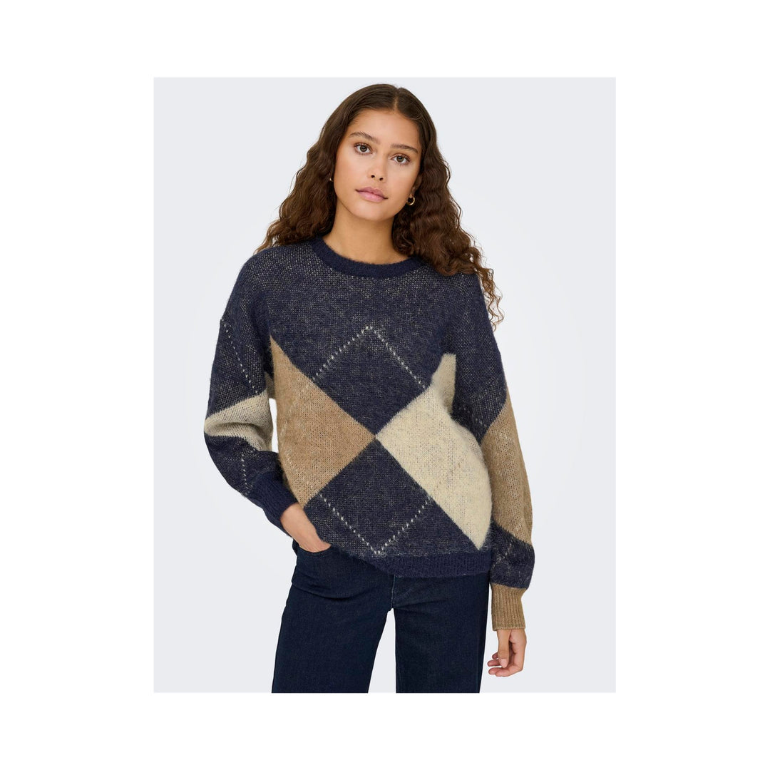 ONLY - STRIK - NOEME LIFE 15353226 - NIGHT SKY/COCOCA CREME/BISCOTTI/MELANGE/ARGYLE