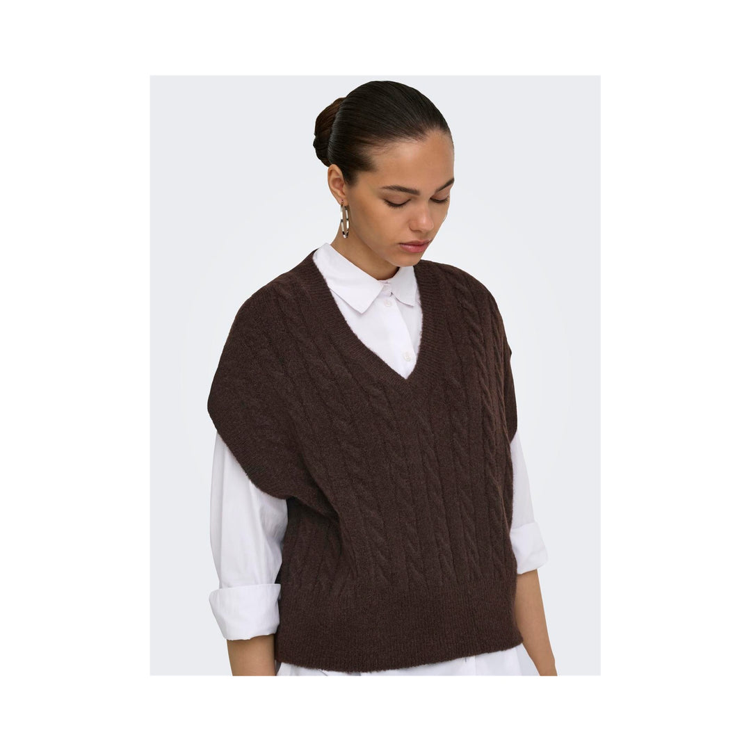 ONLY - VEST - MELODY 15249328 - COFFEE BEAN MELANGE