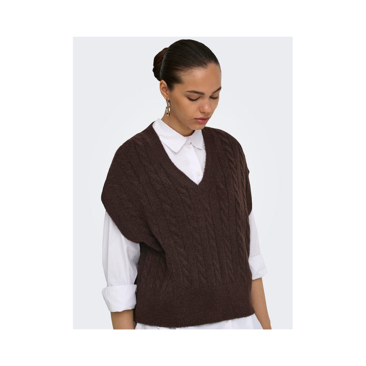 ONLY - VEST - MELODY 15249328 - COFFEE BEAN MELANGE
