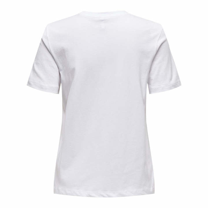 ONLY - T- SHIRT - KETTY 15288473 - BRIGHT WHITE/RED HEART