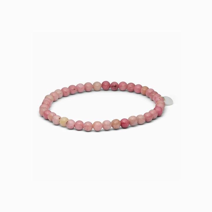 SOÏ - KRYSTAL ARMBÅND - PETITE RHODONIT 4 MM.