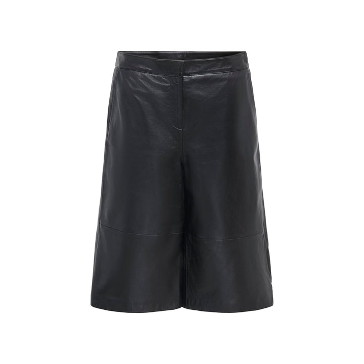 ONLY - LÆDER SHORTS - VIOLA 15397987 - BLACK