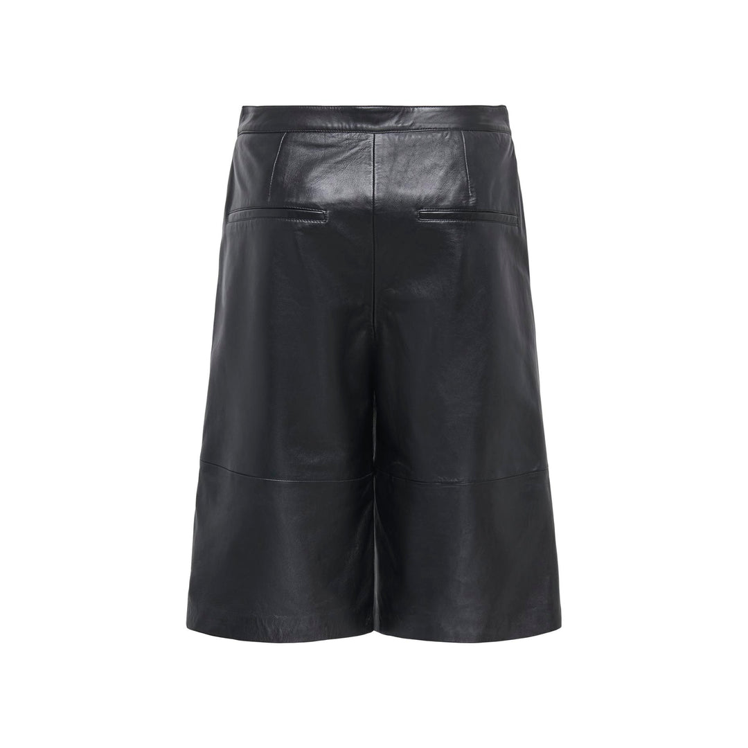 ONLY - LÆDER SHORTS - VIOLA 15397987 - BLACK