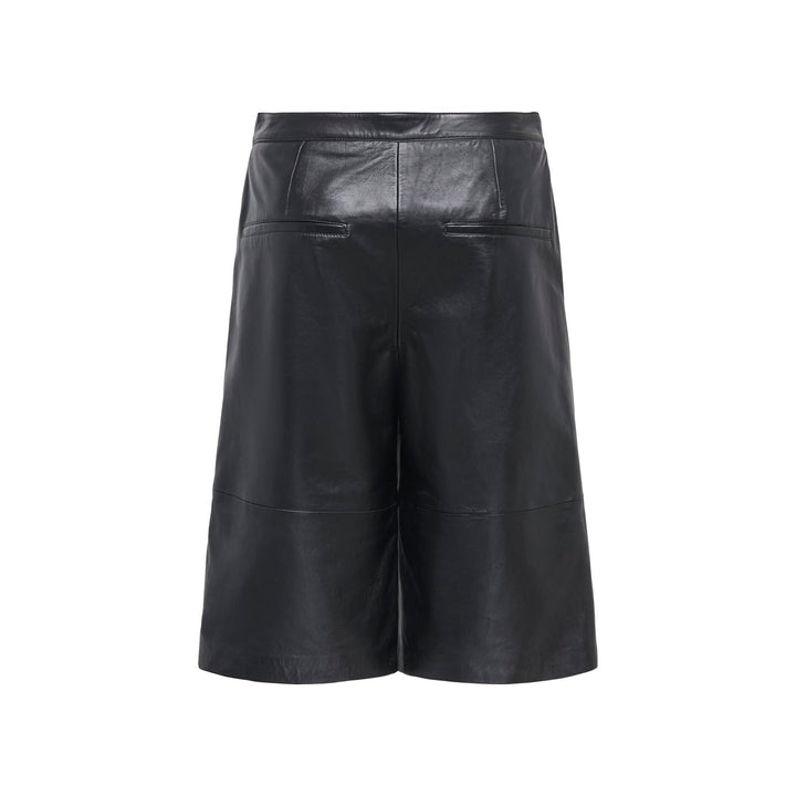 ONLY - LÆDER SHORTS - VIOLA 15397987 - BLACK