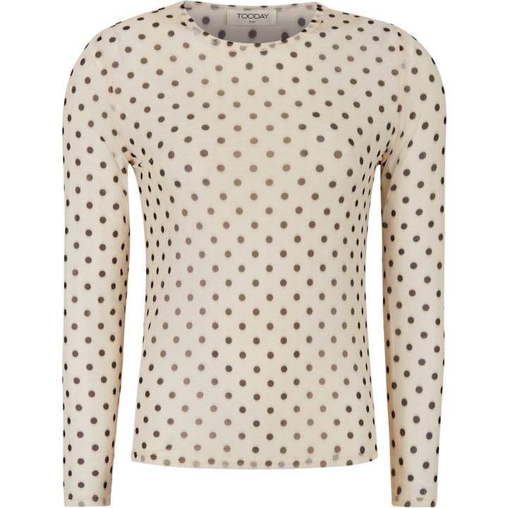 TOODAY - MESH BLUSE - DREW TD326-123 - DOT/WHITE