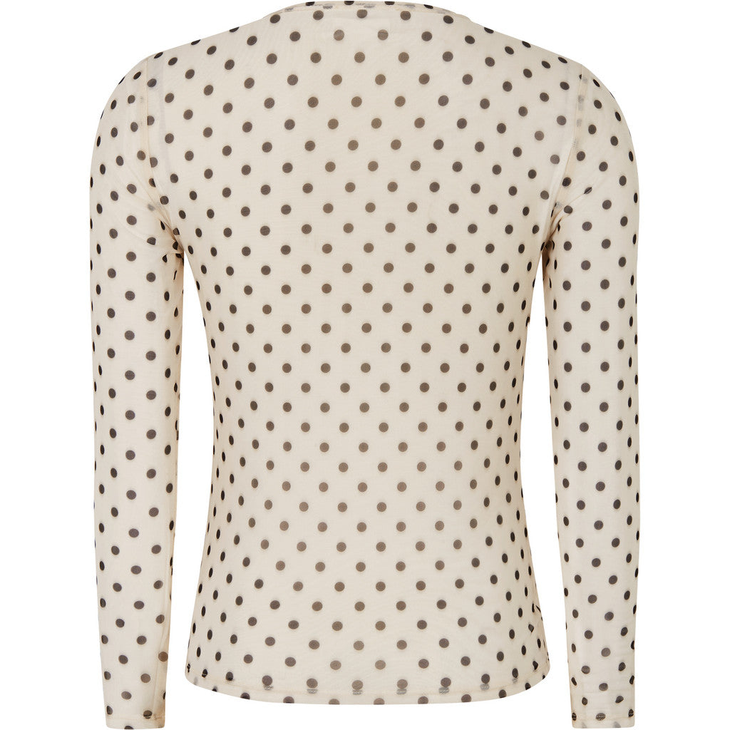 TOODAY - MESH BLUSE - DREW TD326-123 - DOT/WHITE