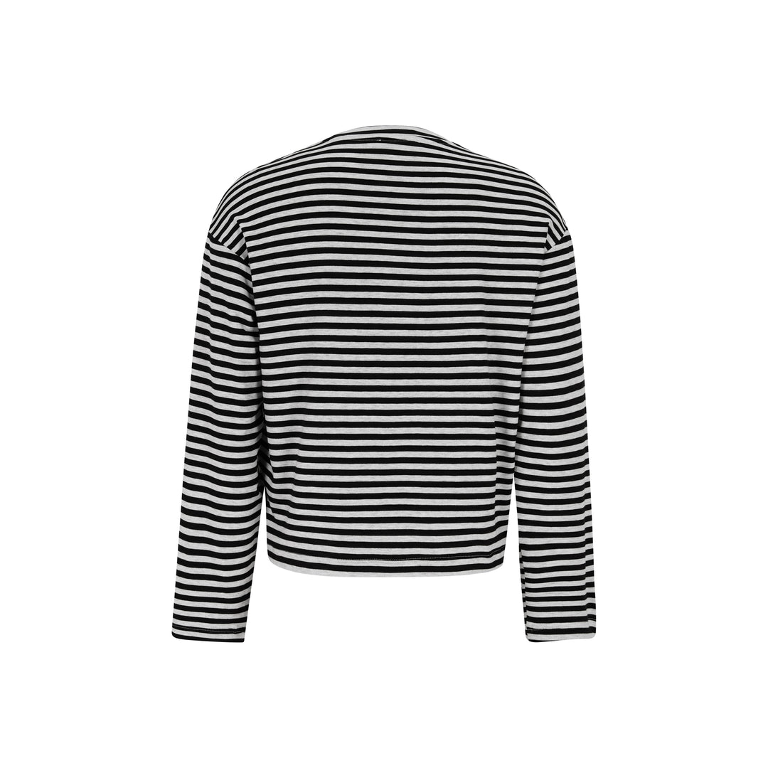 TOODAY - BLUSE - ENNI TD426 - 113 - 514 BLACK/GREY MELANGE STRIPE