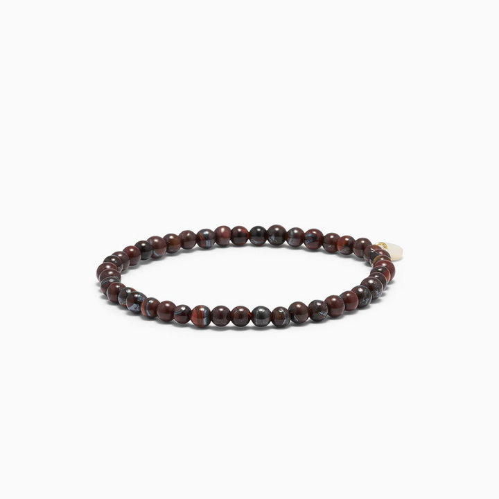 SOÏ - KRYSTAL ARMBÅND - RED TIGER EYE 4 MM.