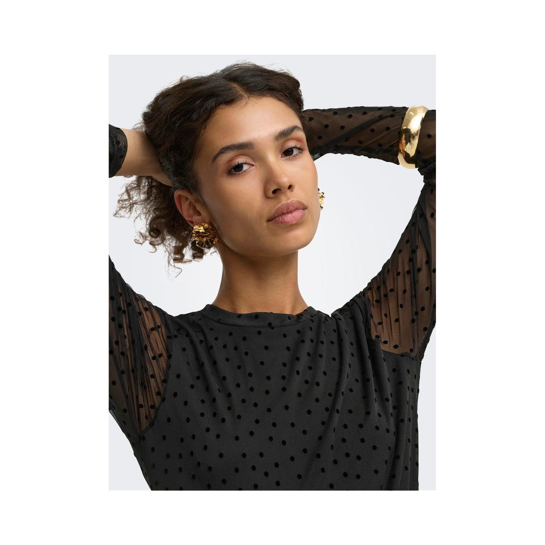ONLY - TOP - NOVA 15357642 - BLACK/BLACK DOTS