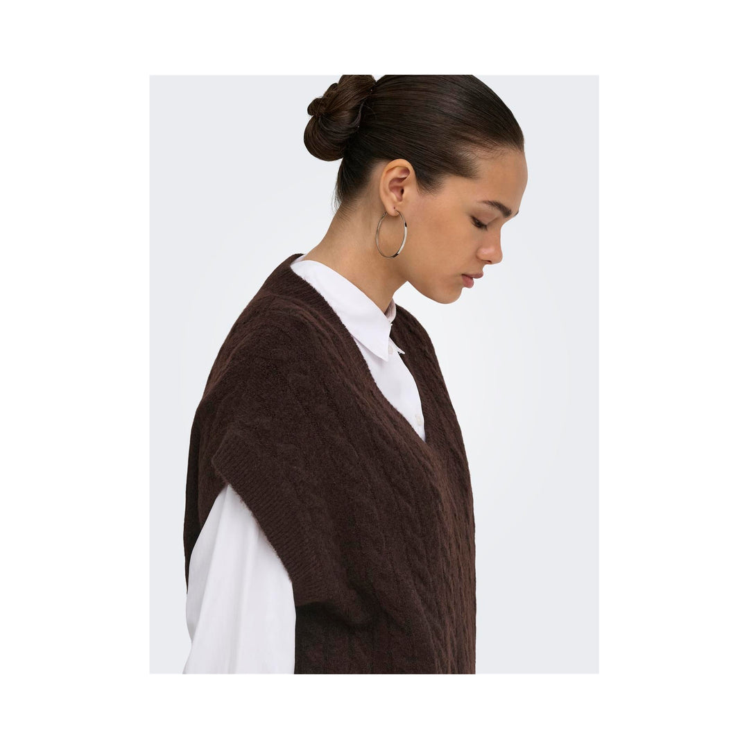 ONLY - VEST - MELODY 15249328 - COFFEE BEAN MELANGE