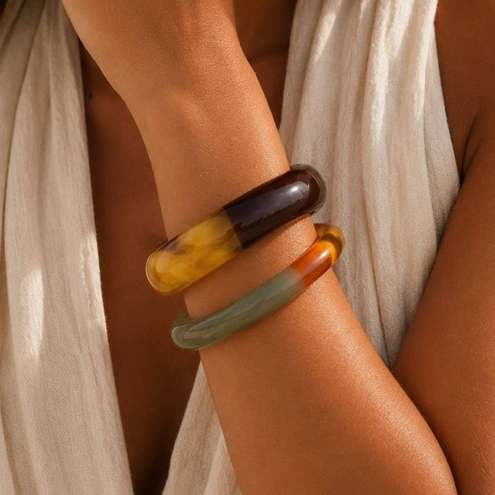 COSMOS - ARMBÅND - SÆT - BRUN, RAV OG GRÅ