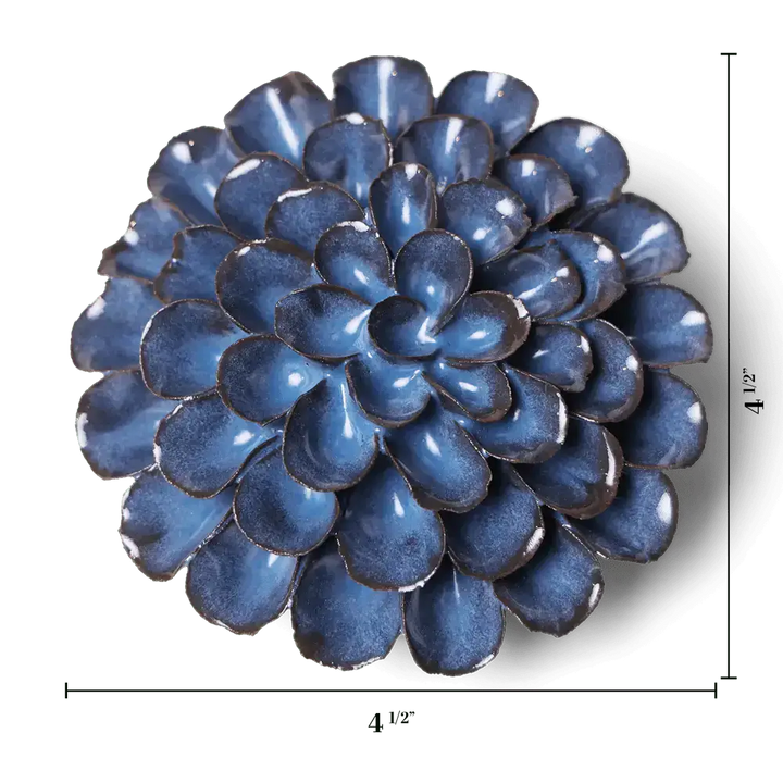 CHIVE CERAMICS - KERAMISK VÆGBLOMST - BLÅ NOIR POMPON DAHLIA