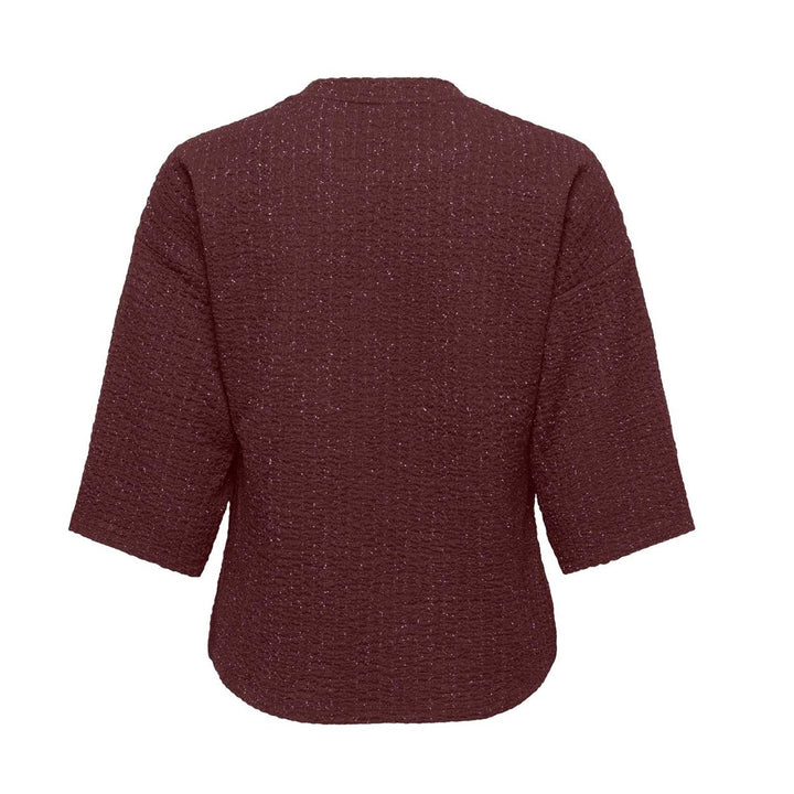 ONLY - TOP - MILLA 15384154 - DECADENT CHOCOLATE/SILVER GLITTER