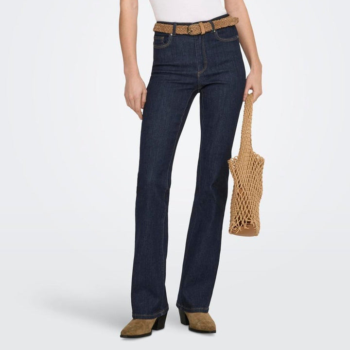 ONLY - JEANS - WAUW FLARED 15230472 - DARK BLUE DENIM
