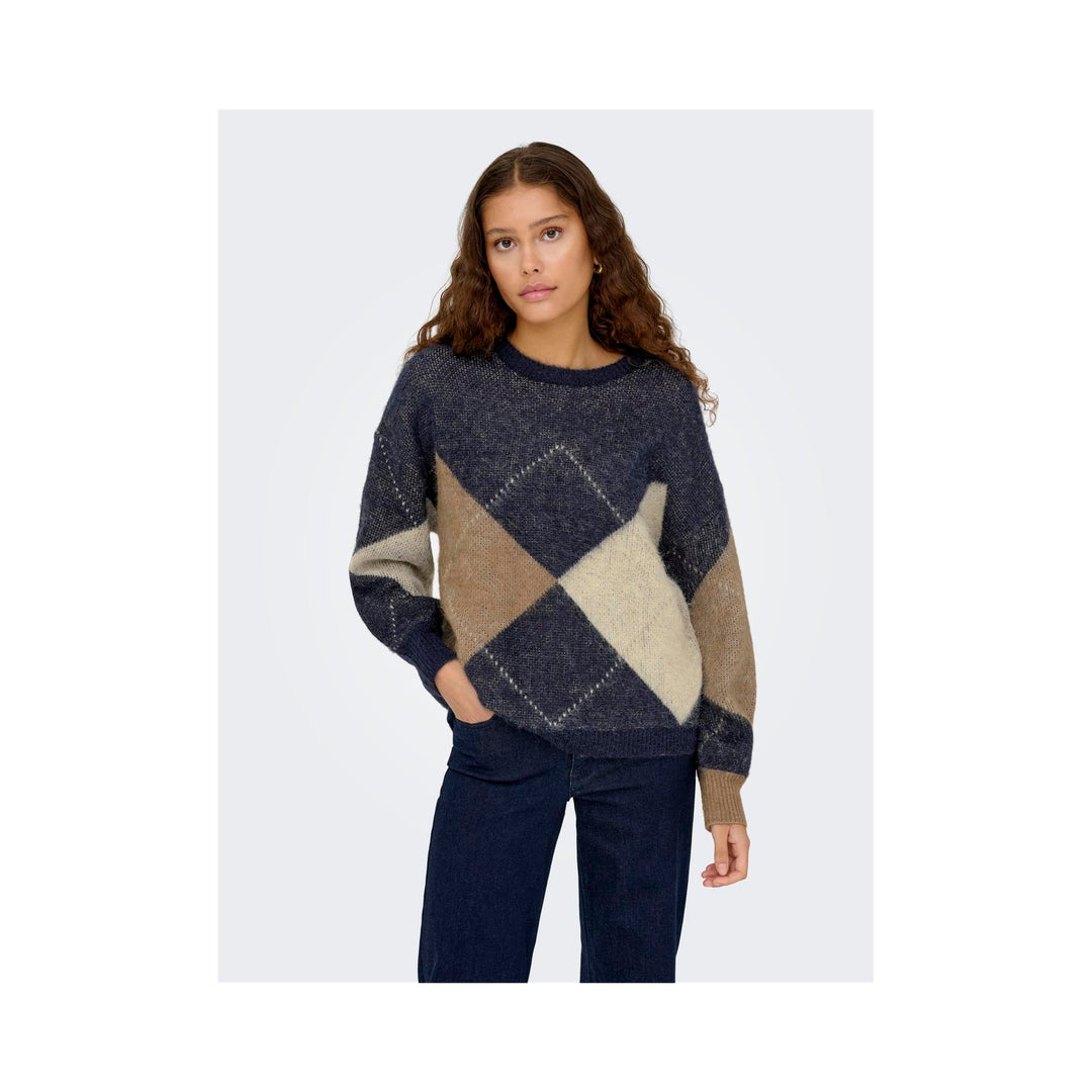 ONLY - STRIK - NOEME LIFE 15353226 - NIGHT SKY/COCOCA CREME/BISCOTTI/MELANGE/ARGYLE