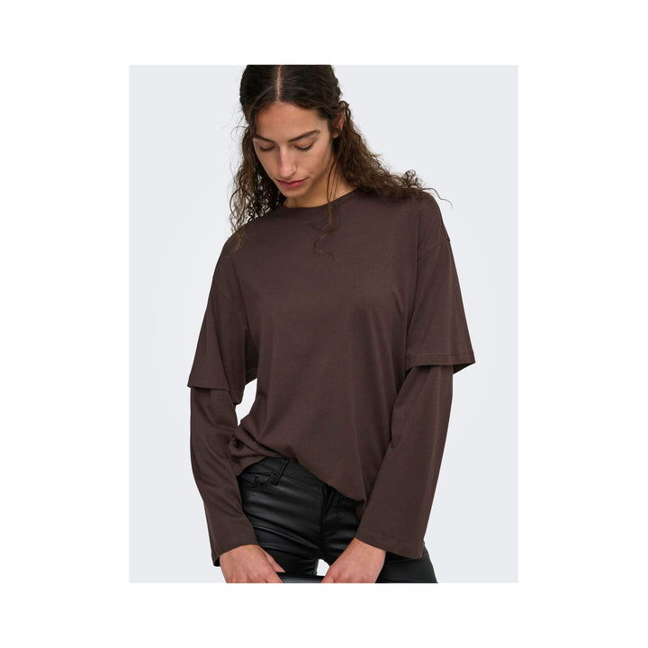 ONLY - T-SHIRT - FREJA 15387312 - COFFEE BEAN