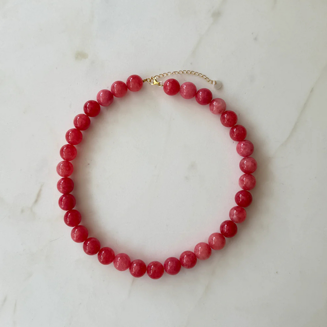 SOÏ - KRYSTAL HALSKÆDE - FARO - CHUNKY REDSTONE QUARTZ