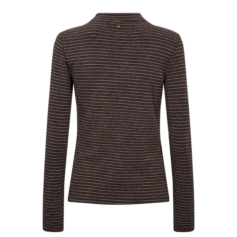 NÜMPH - BLUSE - LANIS 707393 - BLACK COFFEE
