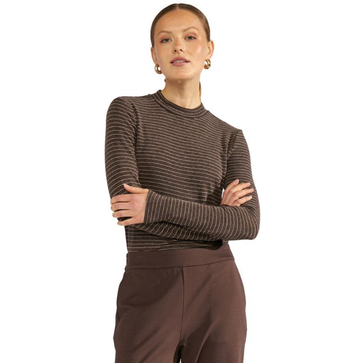 NÜMPH - BLUSE - LANIS 707393 - BLACK COFFEE