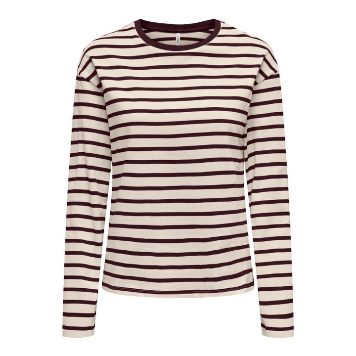 ONLY - BLUSE - NEW SOPH 15337134 - BIRCH/WINETASTING