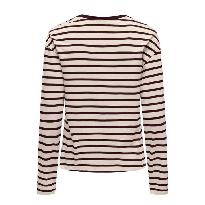 ONLY - BLUSE - NEW SOPH 15337134 - BIRCH/WINETASTING