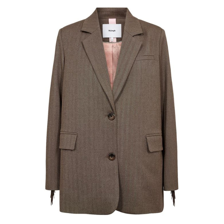 NÜMPH - BLAZER - LIPPA FRINGE 707540 - CHOCOLATE PLUM