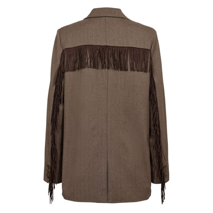 NÜMPH - BLAZER - LIPPA FRINGE 707540 - CHOCOLATE PLUM
