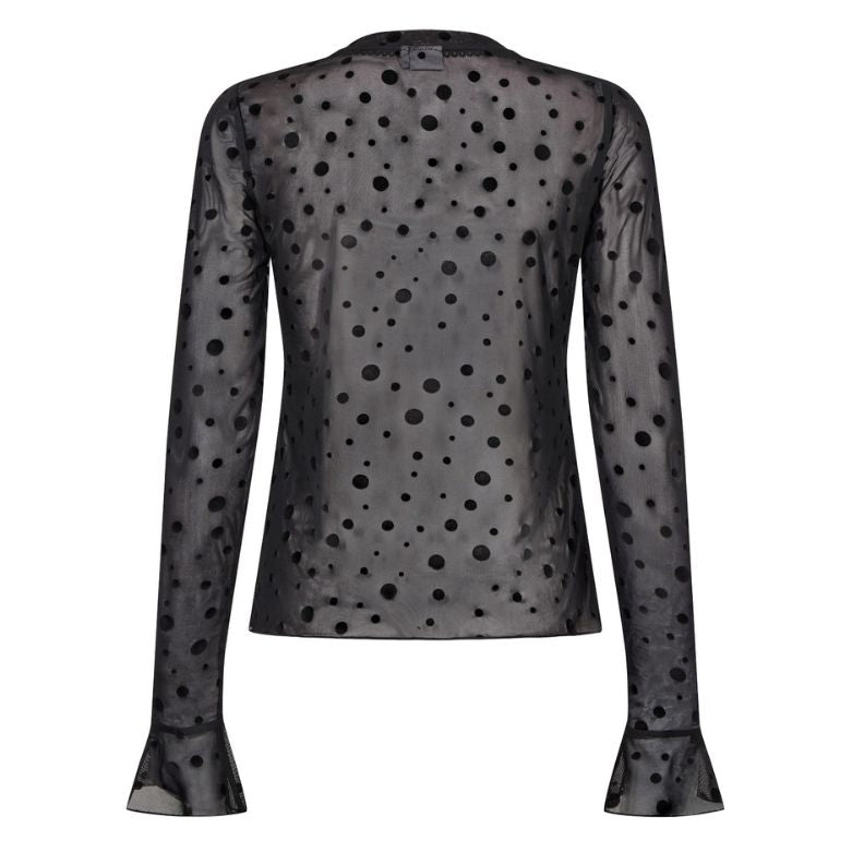 NÜMPH - MESH BLUSE - EVITA 707567 - CAVIAR