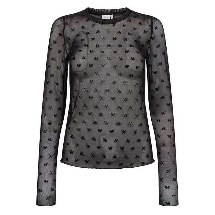 NÜMPH - MESH BLUSE - BOWANA 707617 - CAVIAR