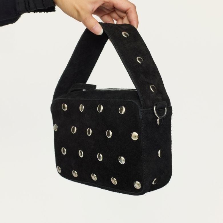 SOFT REBELS - TASKE - METZ SUEDE SR626-100 - BLACK