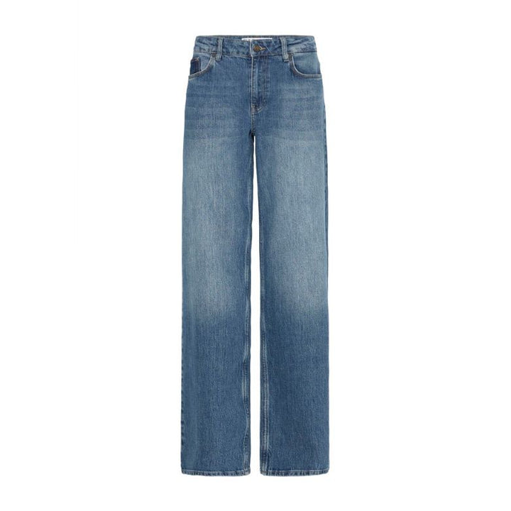 PULZ - JEANS - VEGA WIDE LEG 50207173 - MEDIUM BLUE DENIM