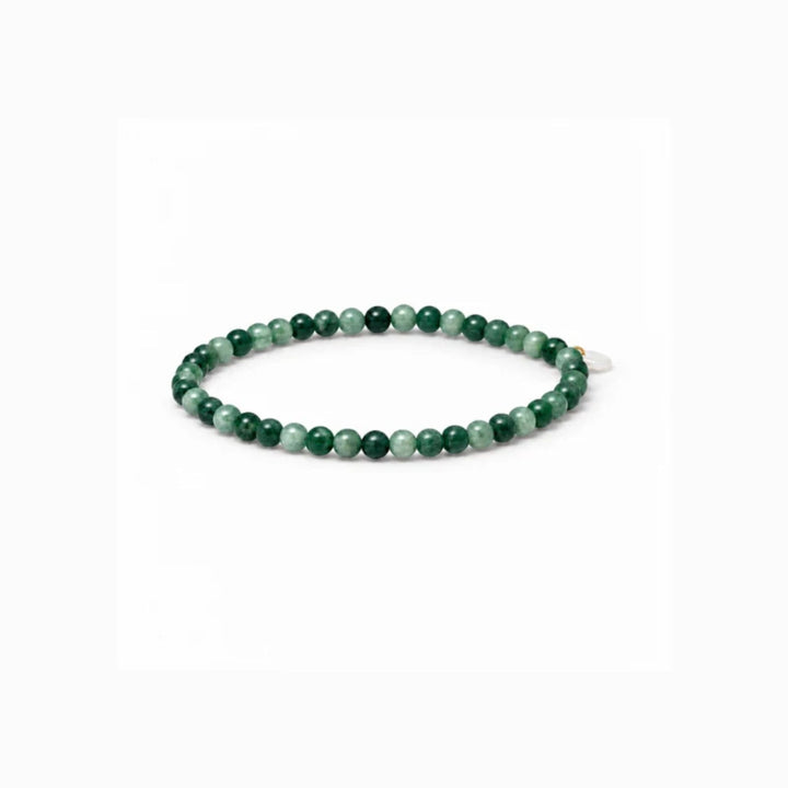 SOÏ - KRYSTAL ARMBÅND - GRØN MOSS AGAT 4 MM.